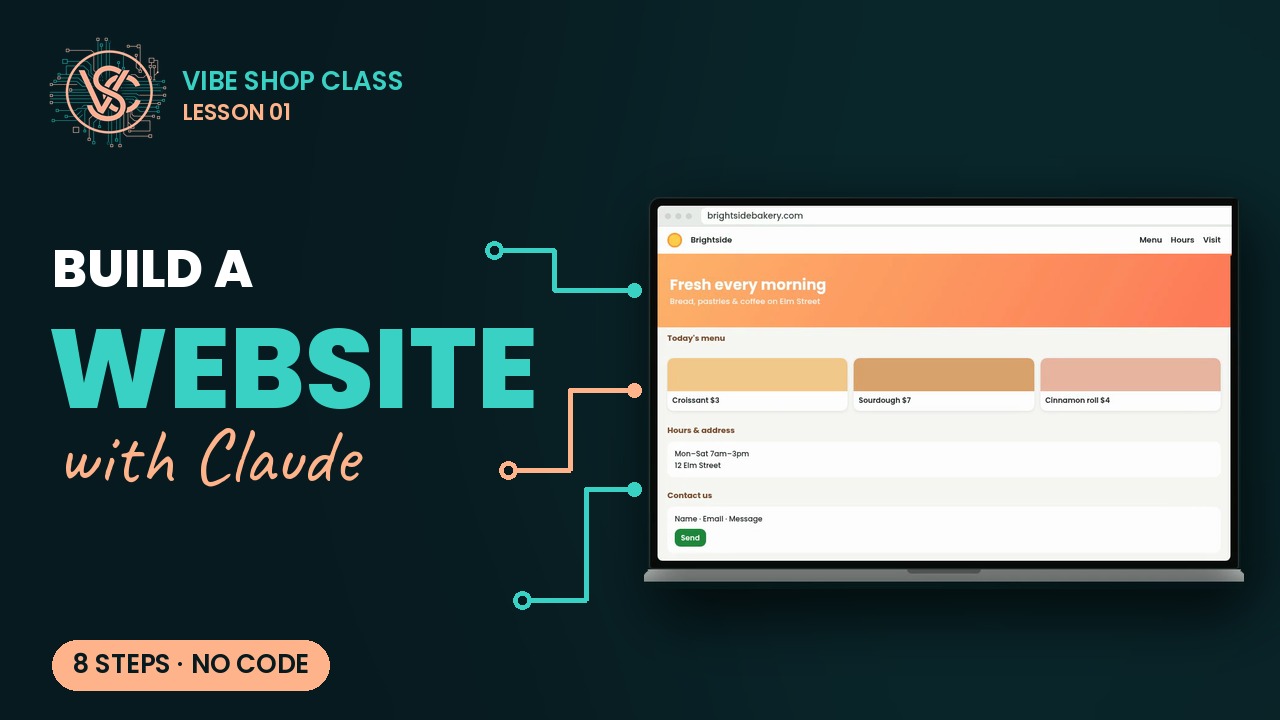 Lesson 1 thumbnail: Build a website with Claude